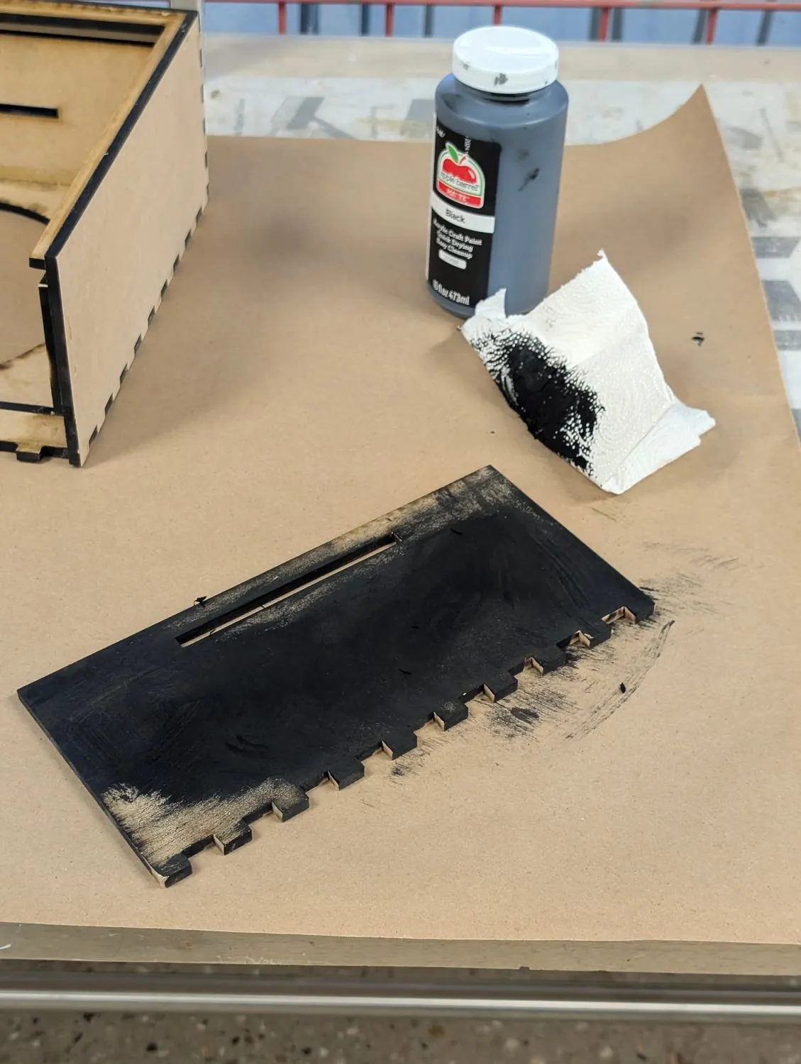 Painting interior faces black